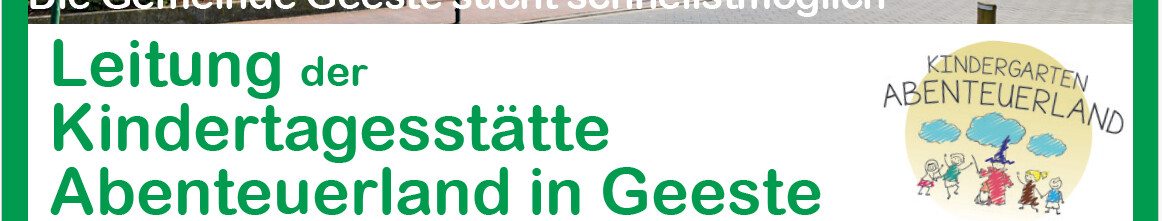 Stellenanzeige_Juli 2024_Leitung Kita Abenteuerland