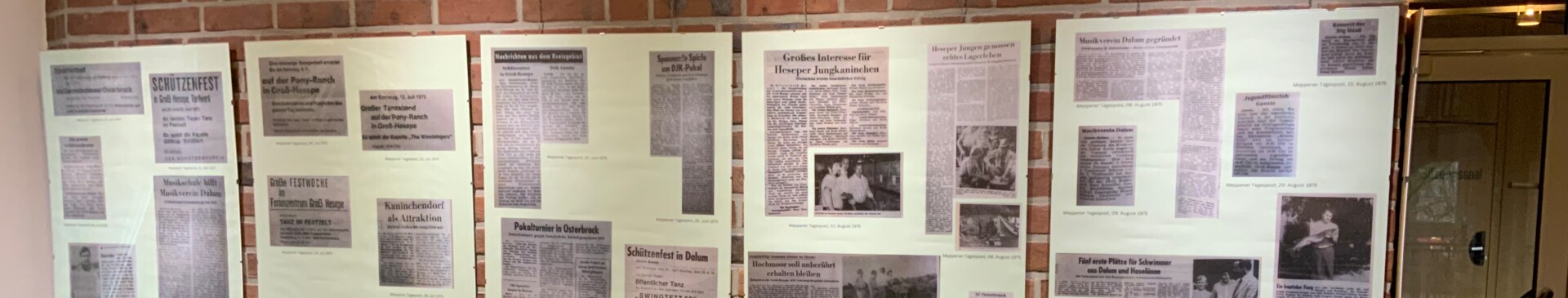 Ausstellung Geeste vor 50 Jahren 1975 - Gemeinde Geeste