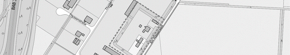 Kartenausschnitt Bebauungsplan Nr. 89 Gewerbegebiet Altes Wasserwerk OT Dalum