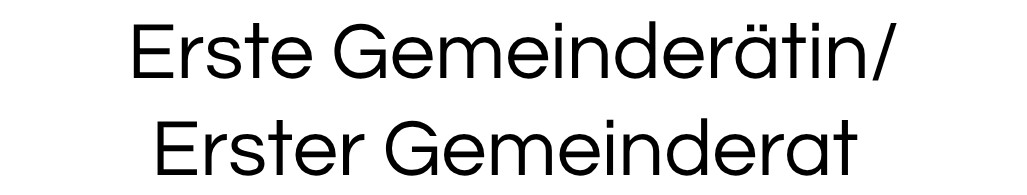 Erste Gemeinderätin Erster Gemeinderat (87 x 135 mm)