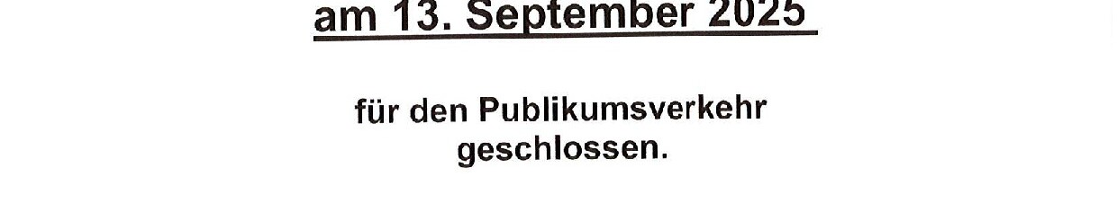Schwimmhalle geschlossen - 13-09-2025