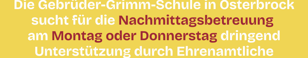 Unterstützung gesucht Gebr Grimm Schule