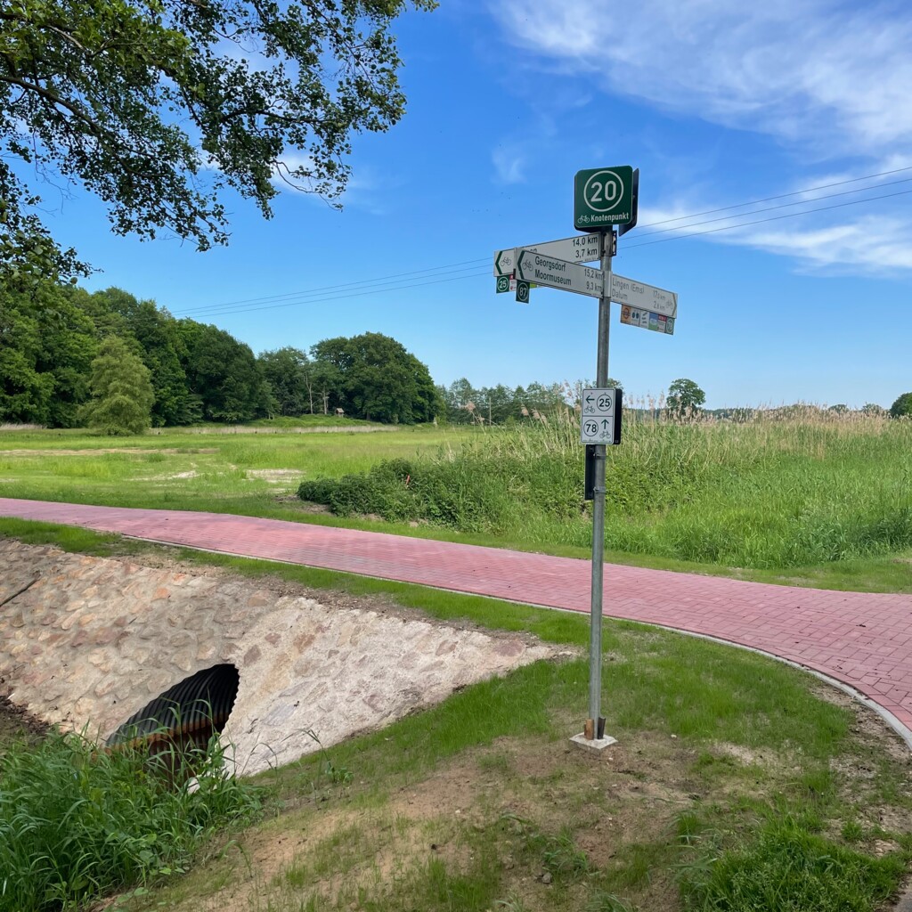Neue Radwegtrasse in Geeste Knotenpunkt 20