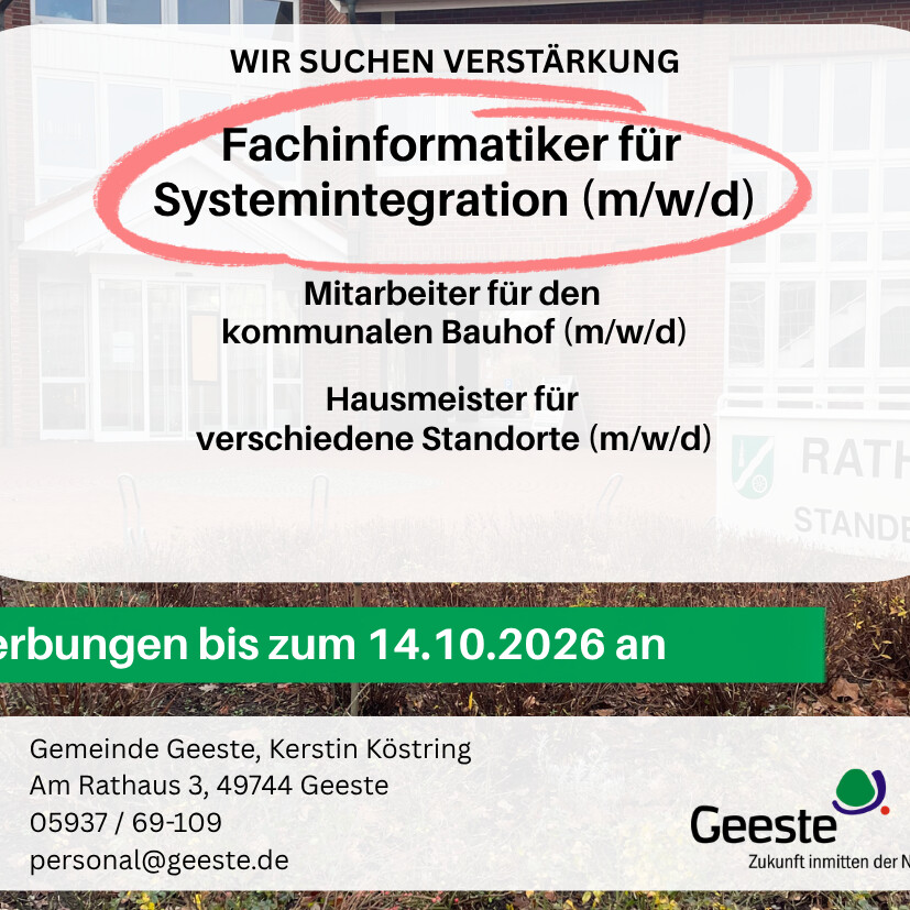 Stellenanzeige Fachinformatiker