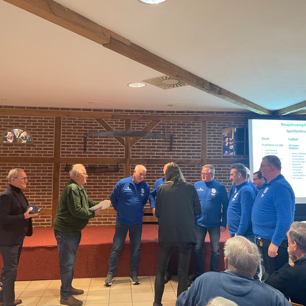 SC Osterbrock Ehrung Boule Neujahsempfang Gemeinde Geeste 2025