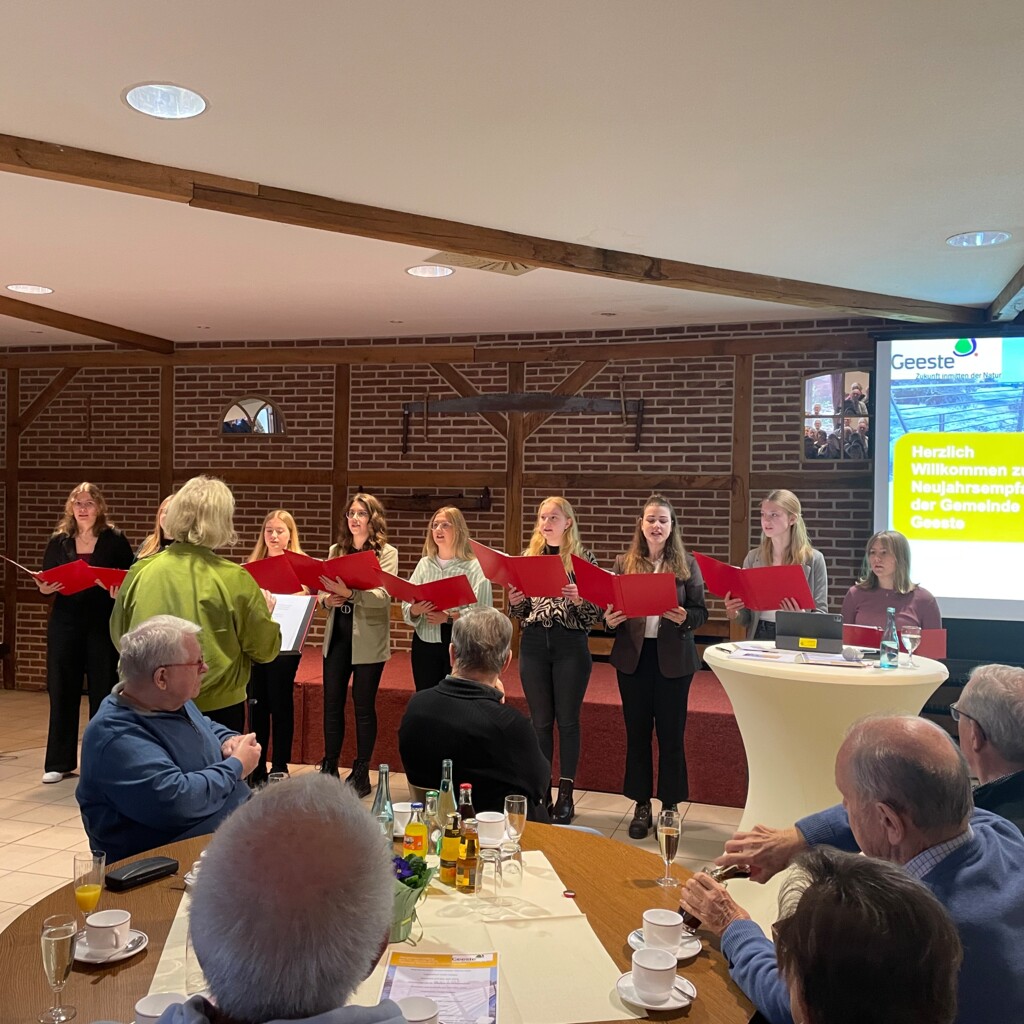 Jugendchor Groß Hesepe Neujahrsempfang Gemeinde Geeste