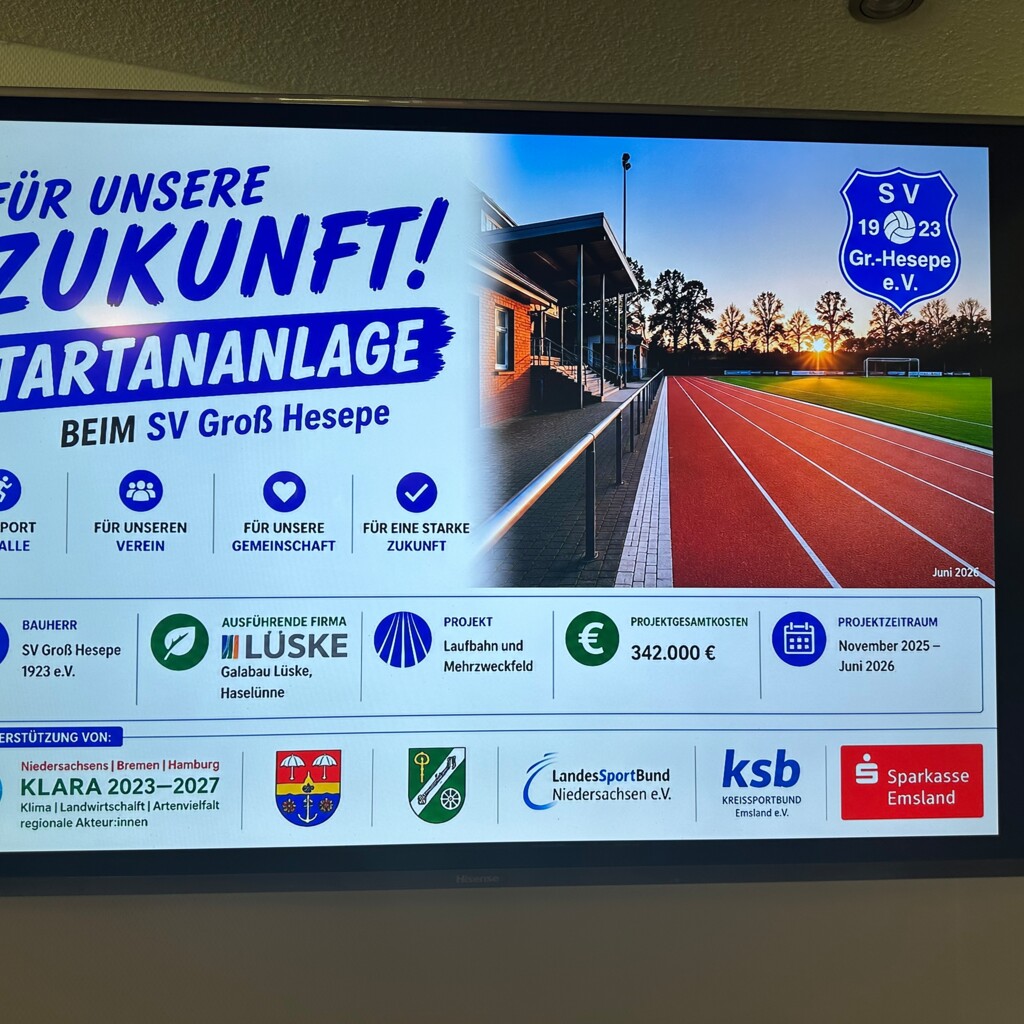 Tartanbahn Eröffnung SV Groß Hesepe - Gemeinde Geeste