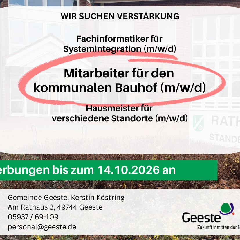 Stellenanzeige Bauhof