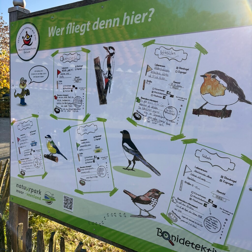 Die Schüler beschäftigen sich auch in Pausen mit Pflanzen und Tieren