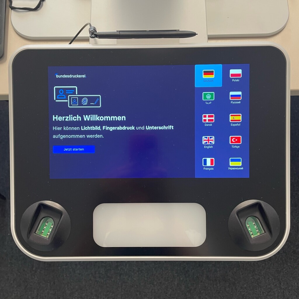 Digitale Passbilder Bildschirm Gemeinde Geeste