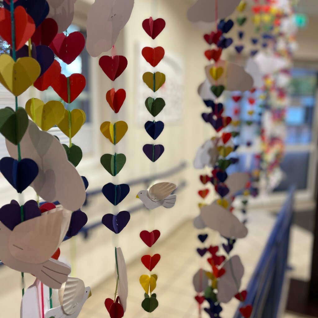 Pauluskindergarten Herzen Vögel Girlande hf- Gemeinde Geeste