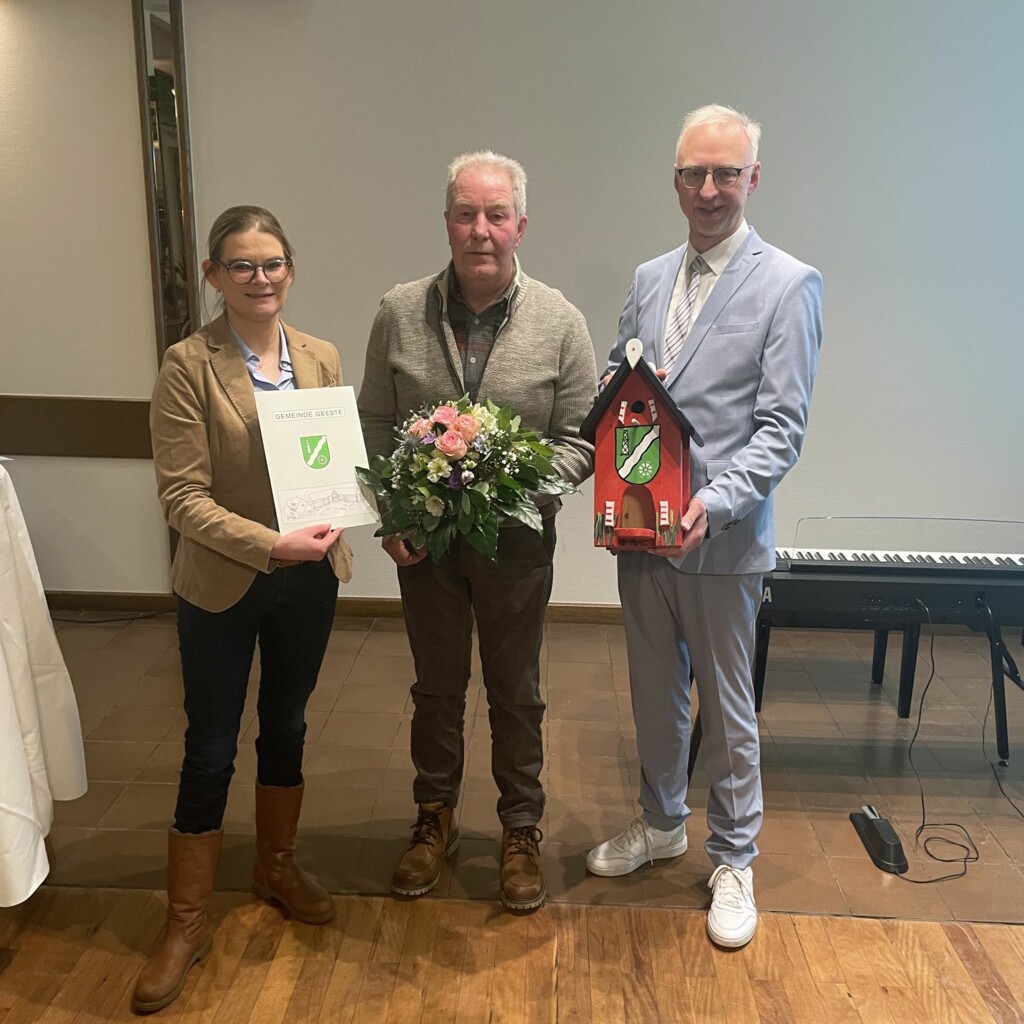 Ehrung Ehrenamt A Schmitz Osterbrock - Neujahrsempfang 2026 Gemeinde Geeste web
