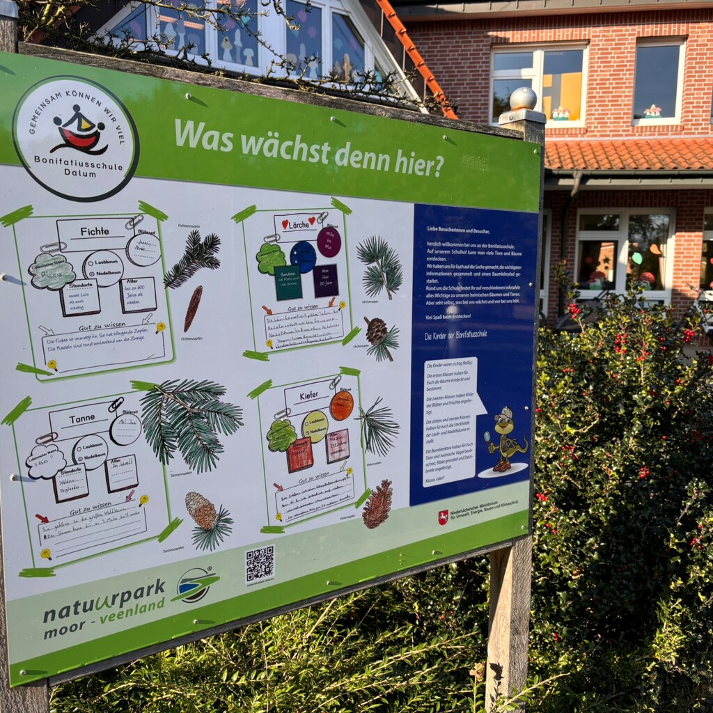 Informativ und ansprechend für Kinder ist auch der Schulhof gestaltet