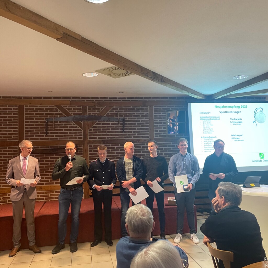 Schützenverein Osterbrock Schützen Neujahsempfang Gemeinde Geeste 2025