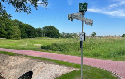 Neue Radwegtrasse in Geeste Knotenpunkt 20