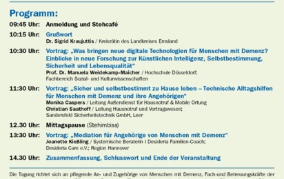 Fachtag Demenz Programm 2026