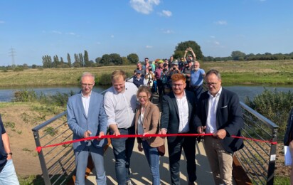 Eröffnung der Fähbrücke zwischen Geeste und Meppen