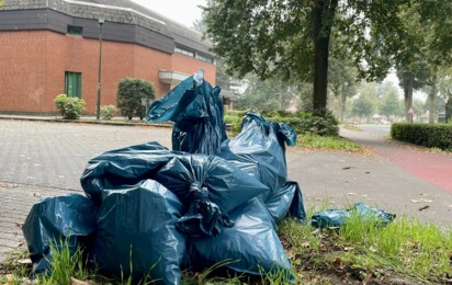 Gesammelter Müll Aktion saubere Landschaft Gemeinde Geeste