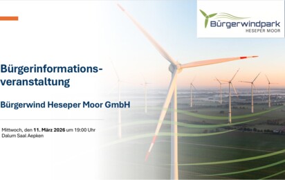 Bürgerinformation Windpark Heseper Moor Agrowea