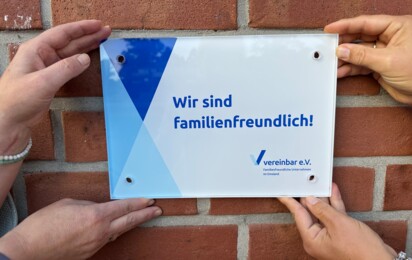 Schild vereinbarkeit eV - Gemeinde Geeste