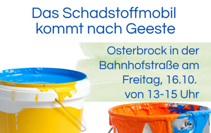 Das Schadstoffmobil kommt nach Geeste