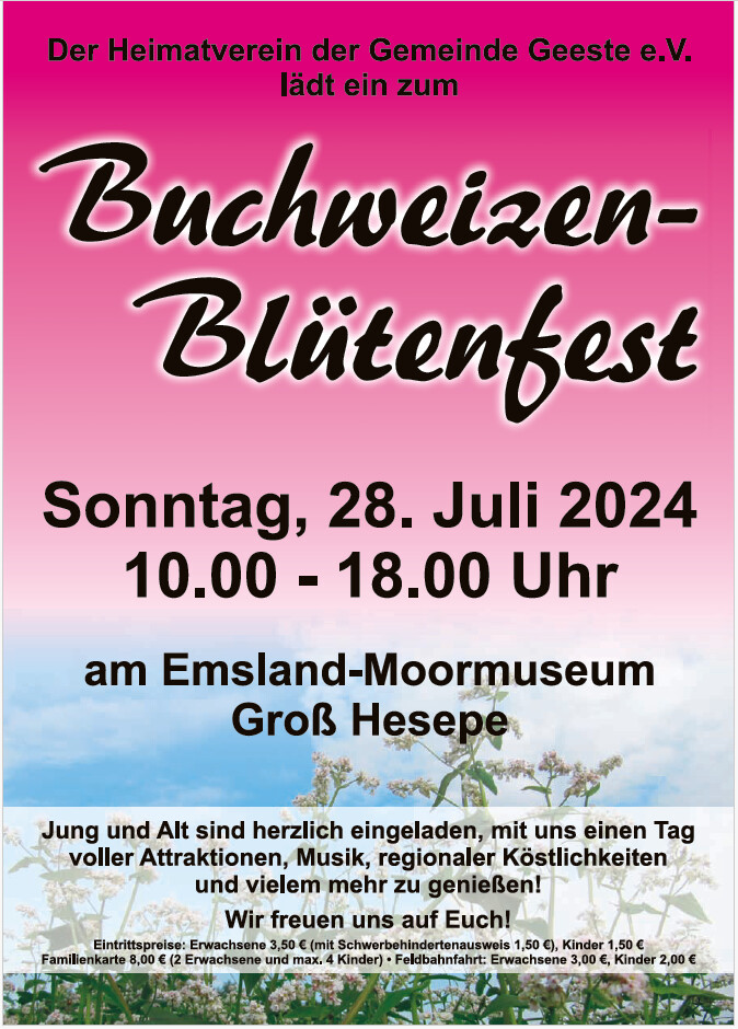 Buchweizenblütenfest Flyer 1