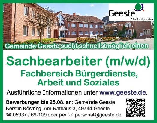 Stellenanzeige_August 2024_ Sachbearbeiter FB III 2024