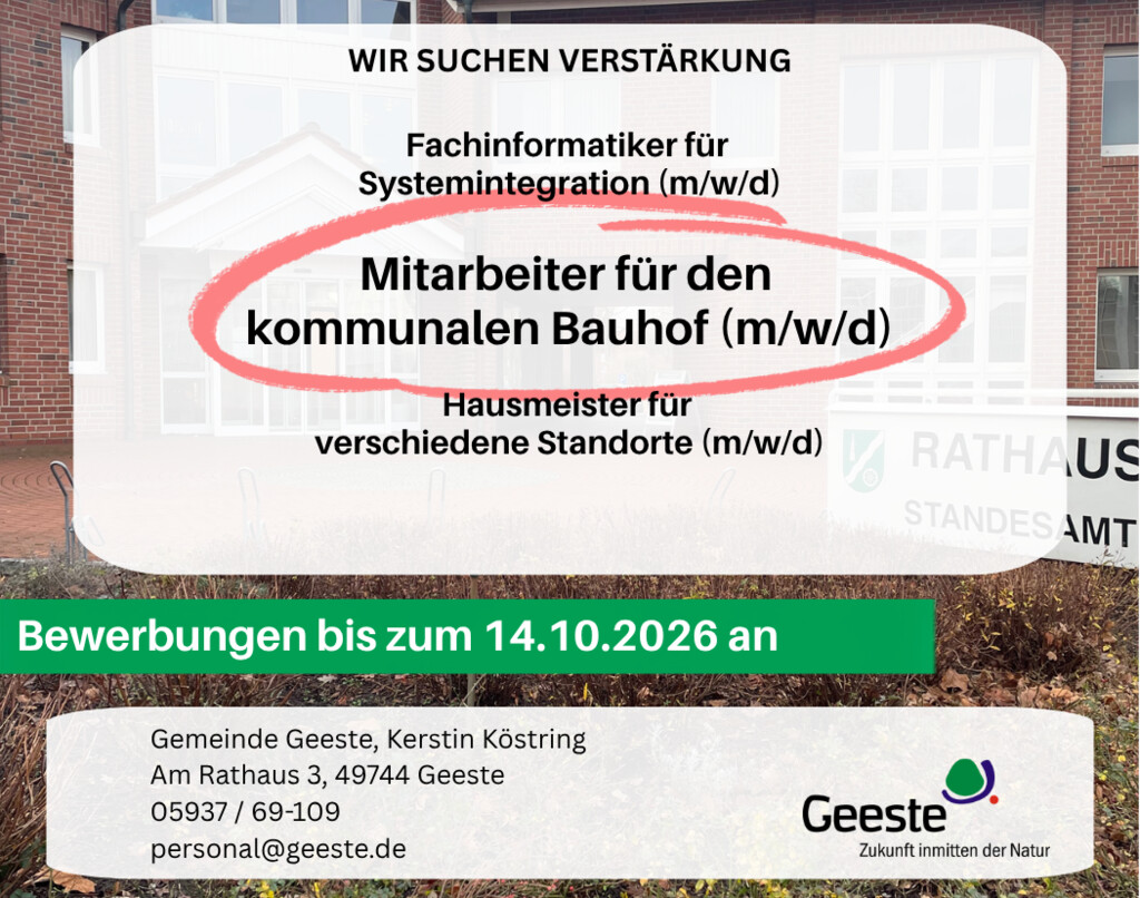 Stellenanzeige Bauhof