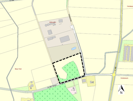 Kartenausschnitt Gewerbegebiet westlich Dieselstraße BPlan 88 FPlan 89. Änderung 2