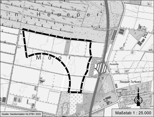 Grafik - 94. Änderung des Flächennutzungsplanes (Windpark Heseper Moor), Ortsteil Groß Hesepe