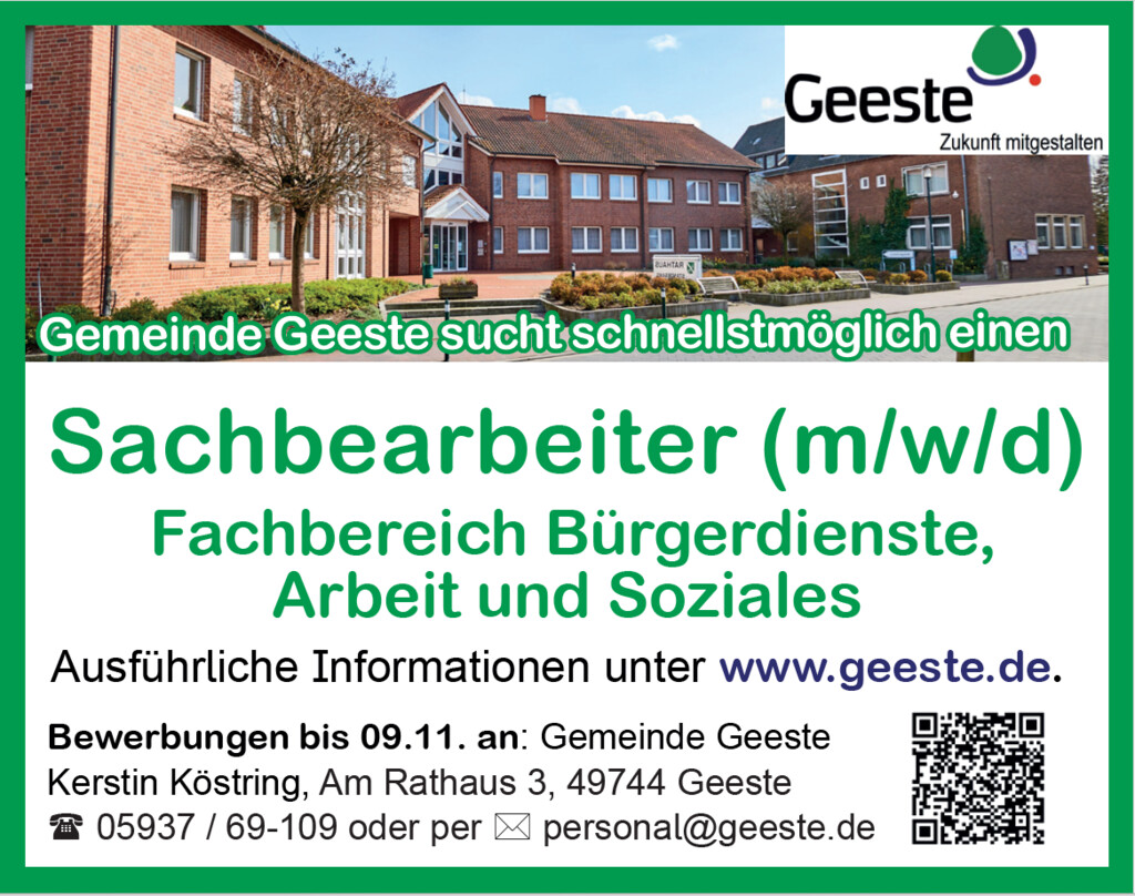 Stellenanzeige_Oktober 2024_ Sachbearbeiter FB III 2024
