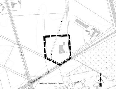 Bebauungsplan Nr. 129 Zuchtrindervermarktung Kartenausschnitt