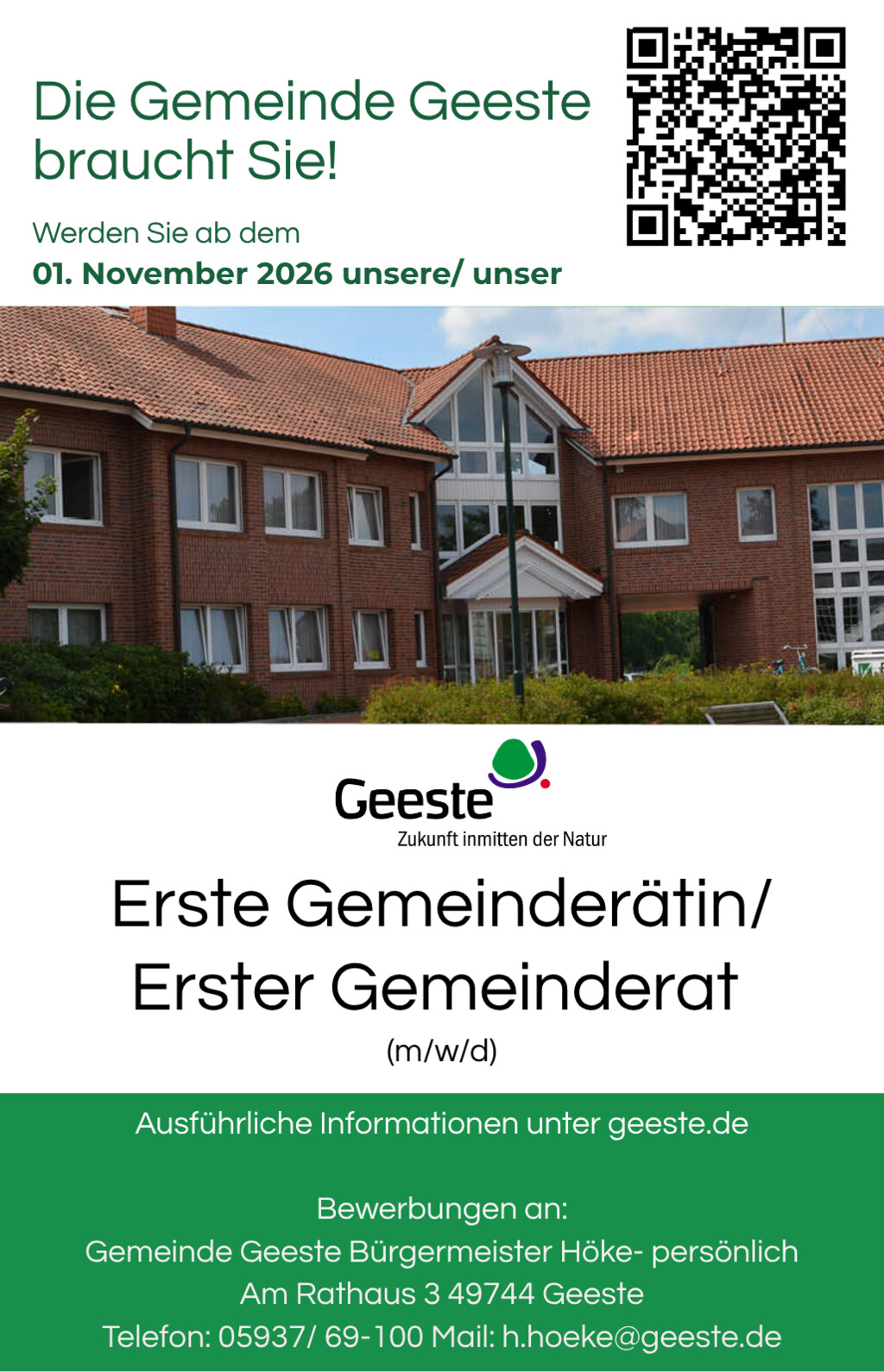 Erste Gemeinderätin Erster Gemeinderat (87 x 135 mm)