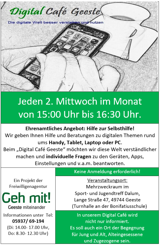 Plakat Digital Café Geeste