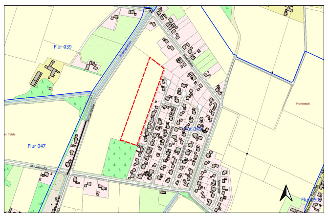Grafik Bebauungsplan Nr 26 Wohngebiet im Sande Klein Hesepe