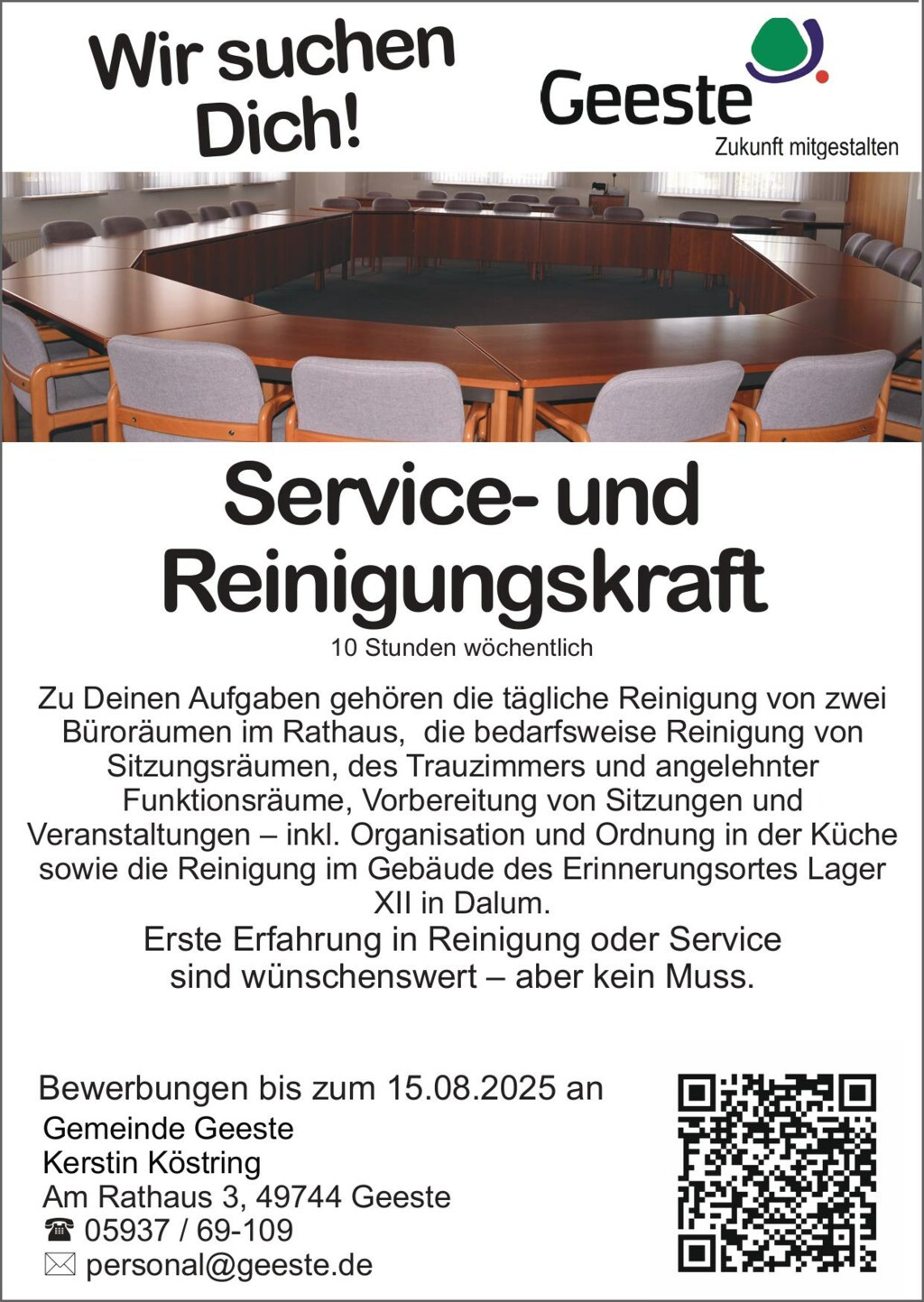 Stellenanzeige_August 2025_Reinigung Rathaus 3