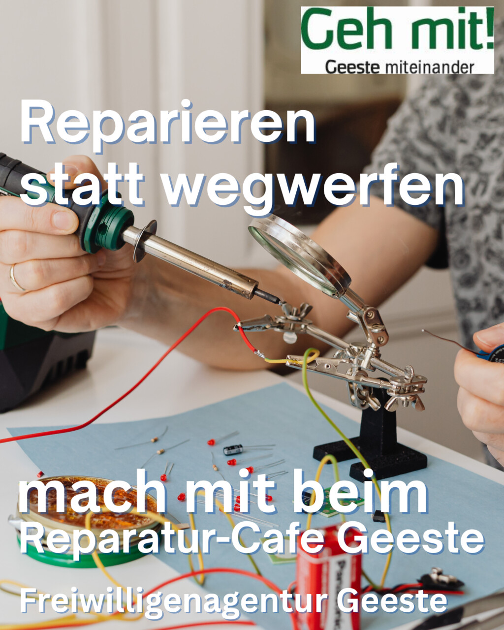 mach mit - reparieren statt wegwerfen Reparatur Café Geeste - Freiwilligenagentur Geeste 