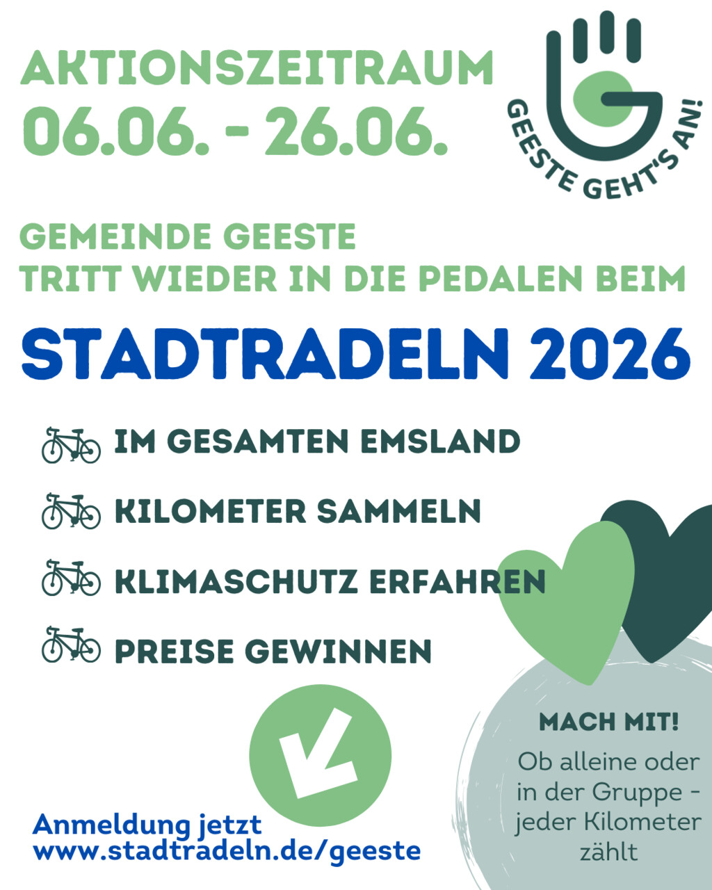Stadtradeln 2026 Aufruf