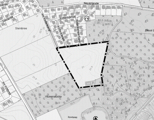 B PLan 23 Kottenkamps Sand Kartenausschnitt