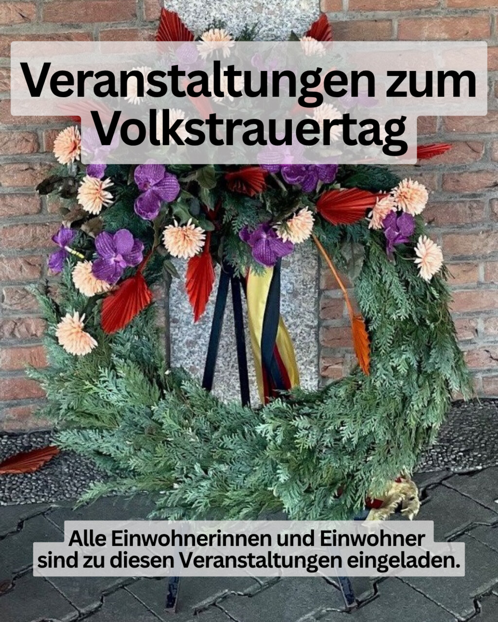 Veranstaltungen zum Volkstrauertag