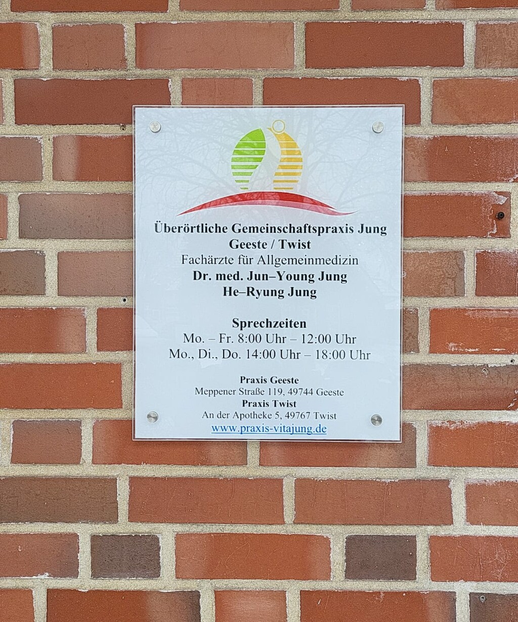 Arztpraxis Groß Hesepe Schild Januar 2026