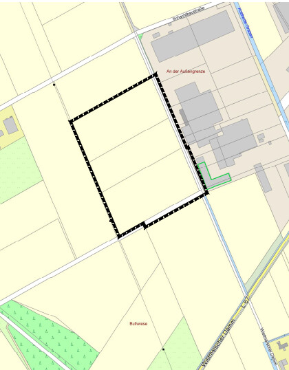 Darstellung B-Plan 99 IG nördlich Wietmarscher Damm 1. Erweiterung